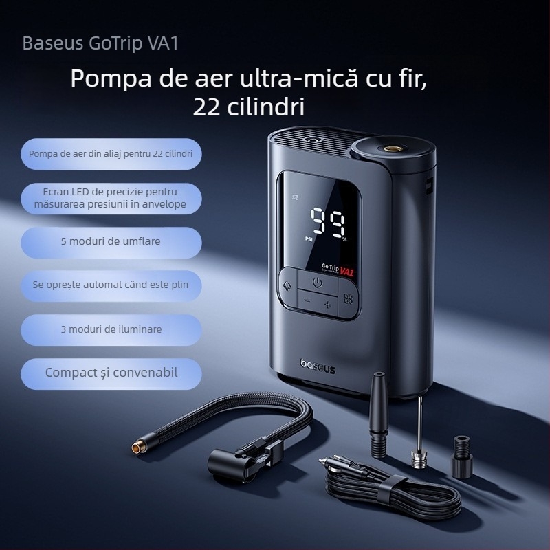 Baseus Gotrip VA1 Mini pompă de aer fără fir pentru mașini și vehicule electrice