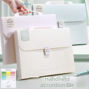 Wengu mapă-archiv acordeon portabil, 12 compartimente, design multi-strat, material PP, grosime 0,6 mm