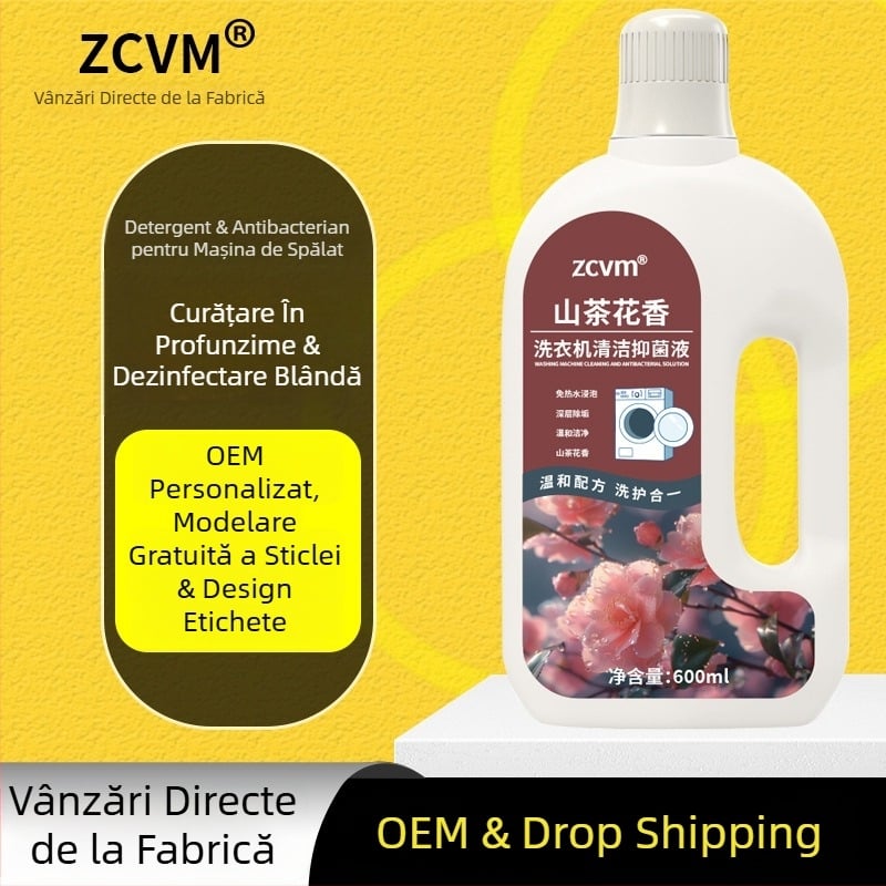 Curățitor pentru mașina de spălat – lichid pentru curățare profundă, universal pentru tambur și pulsator, CY-05, 600 ml, dezinfectare și îndepărtare a petelor