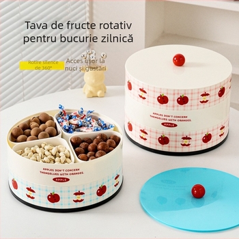 Vas plastic cu capac pentru fructe, design desen animat, de calitate alimentară, potrivită pentru nuci, bomboane și gustări