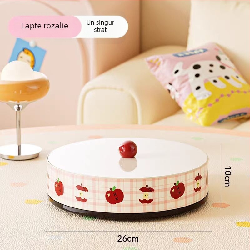 Vas plastic cu capac pentru fructe, design desen animat, de calitate alimentară, potrivită pentru nuci, bomboane și gustări