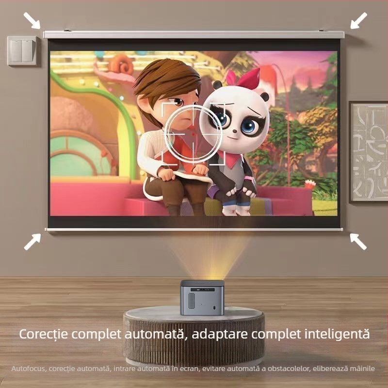 Proiector pentru casă cu rază scurtă de proiecție, 1080p, 450 ANSI luminozitate, 45W, certificat 3C