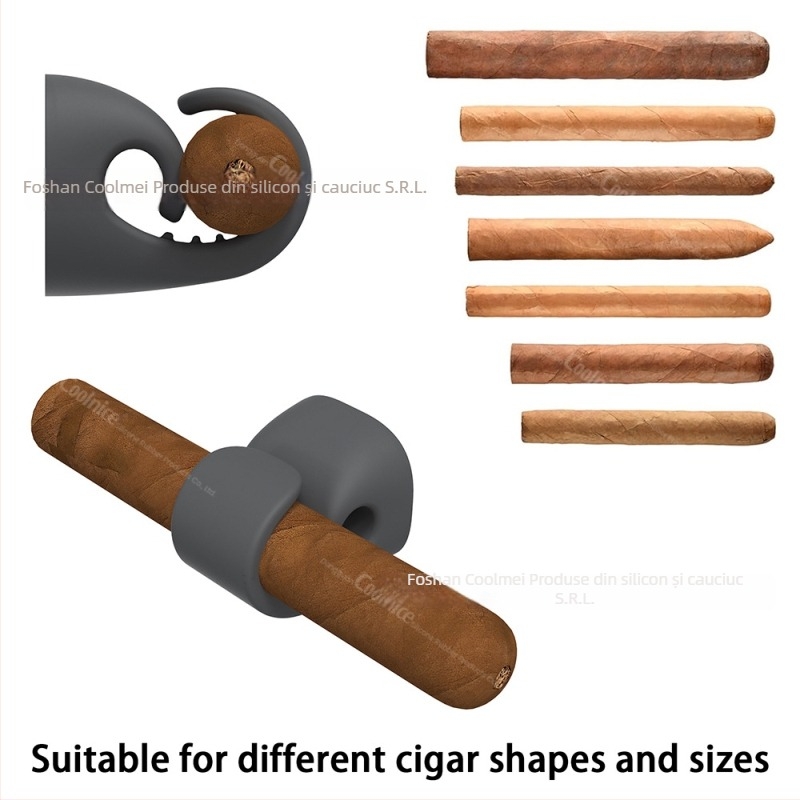 Suport magnetic din silicon pentru trabucuri, rack portabil pentru exterior, clemă de depozitare, personalizabil (SBR + mărgele + EVA)