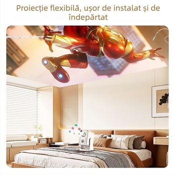 Proiector pentru uz casnic pentru living, dormitor, teatru casnic și birou — rezoluție 1280x720 (720p), luminozitate 300, 65W, dimensiune proiecție 50