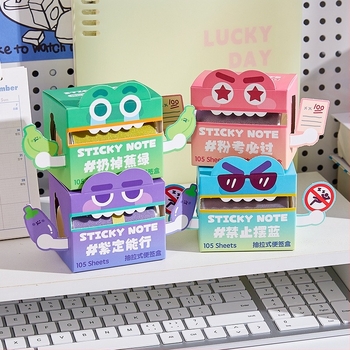 Note lipicioase colorate într-o cutie, foi de hârtie de scris, 105 foi, pentru evidențierea punctelor cheie la admiterea la master