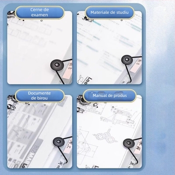 Deli PM310 PP dosar cu 8 compartimente acordeon, organizator transparent de documente, grosime 1 mm