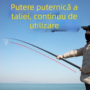 Undiță de pescuit marin, din fibră de carbon, fixă