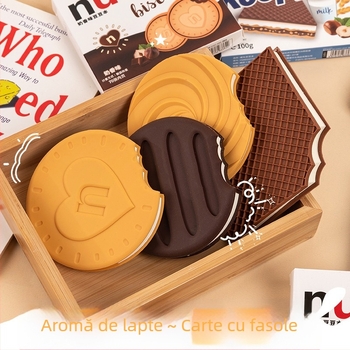 Bloc de notițe în formă de biscuit cu aromă de lapte, pentru notițe distractive