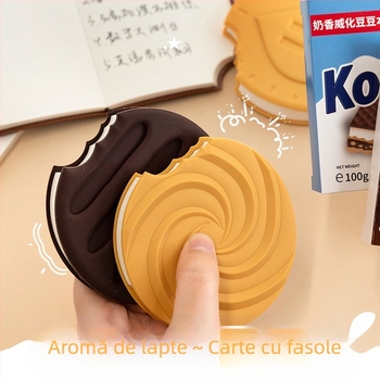 Bloc de notițe în formă de biscuit cu aromă de lapte, pentru notițe distractive