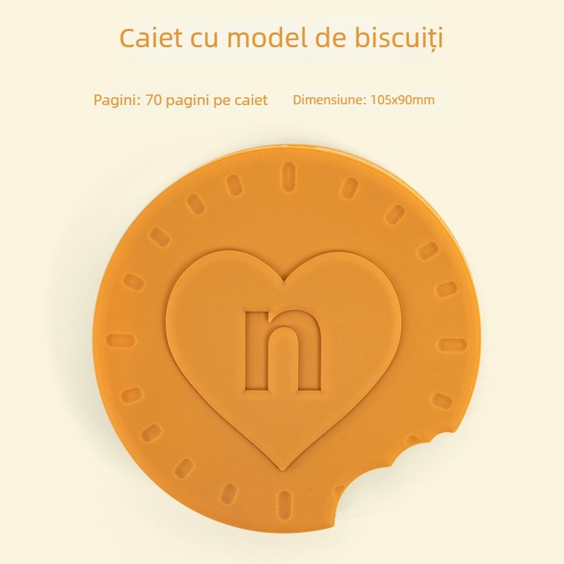 Bloc de notițe în formă de biscuit cu aromă de lapte, pentru notițe distractive