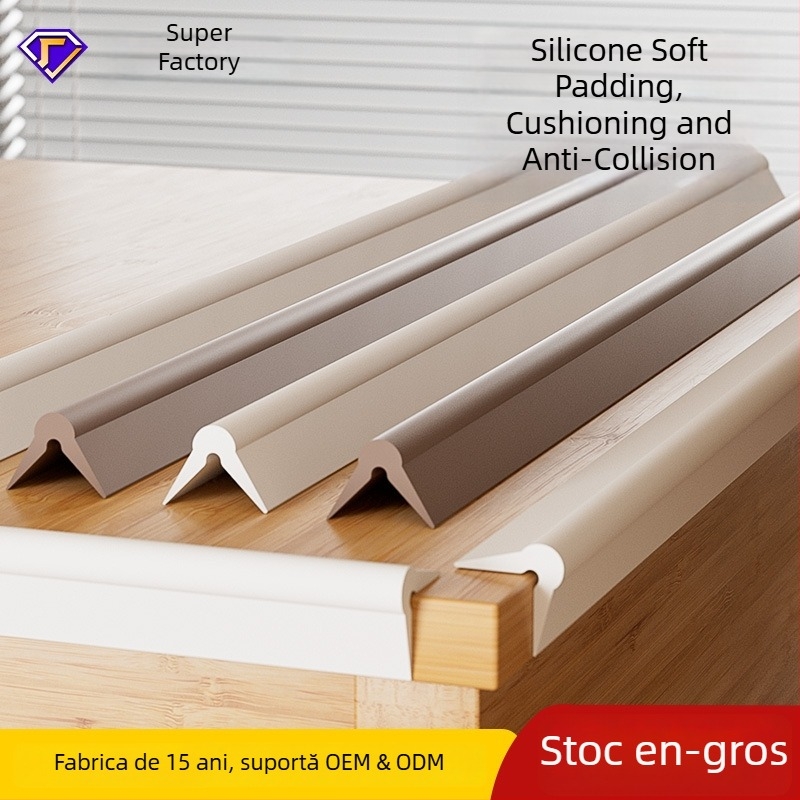 Protecții de margine pentru masă din silicon – capace moi pentru colțuri, lungime 1000 mm, ambalaj 60 buc., brand Shield dad