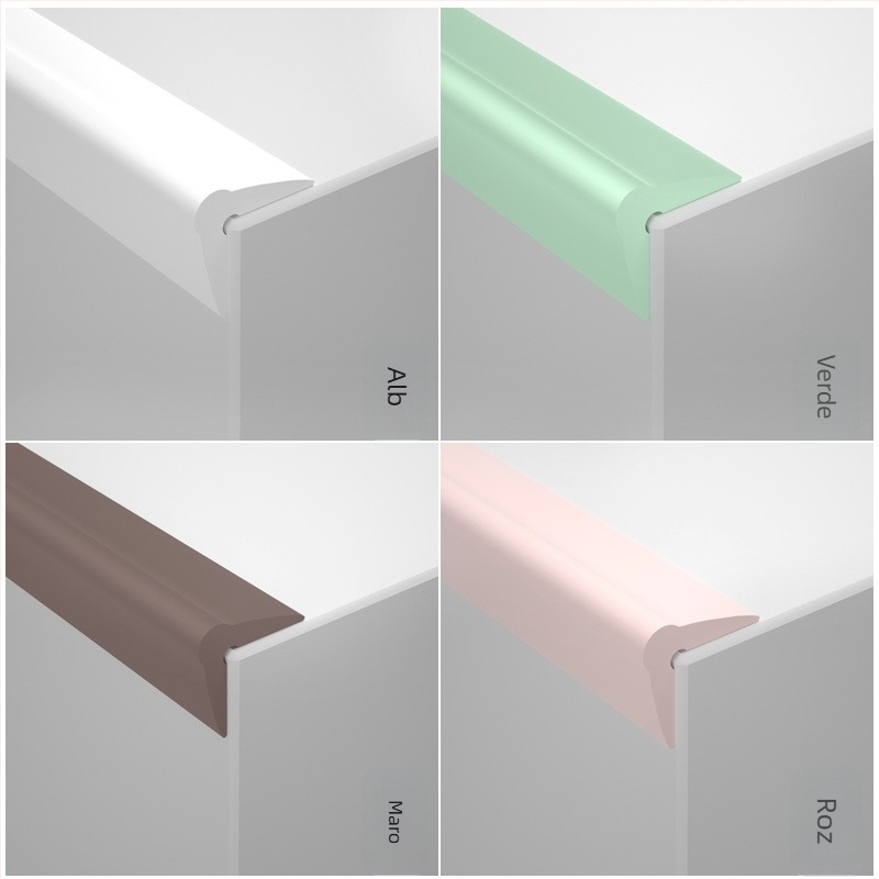 Protecții de margine pentru masă din silicon – capace moi pentru colțuri, lungime 1000 mm, ambalaj 60 buc., brand Shield dad