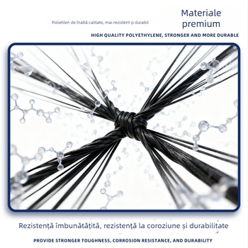 Rețea de tenis standard personalizată — polietilenă, cu noduri sau fără noduri, ochiuri mici, țesătură împletită pe 5 straturi, întărită