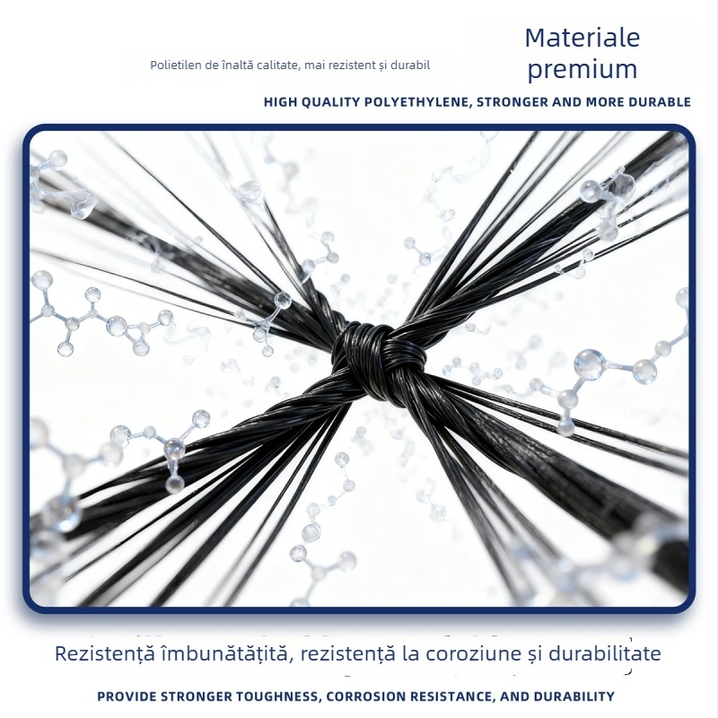 Rețea de tenis standard personalizată — polietilenă, cu noduri sau fără noduri, ochiuri mici, țesătură împletită pe 5 straturi, întărită