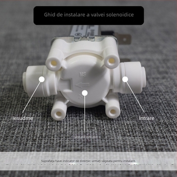 Valvă solenoidă pentru purificator de apă, cu intrare 24V, 12V, spălare automată, cu cuplări rapide 2/3