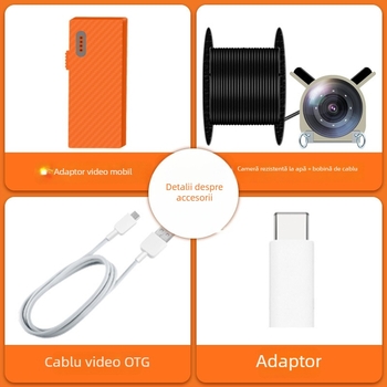 Cameră subacvatică pentru pescuit cu detector de pește, adâncime 0,6–30 m, alimentare DC 10–18 V, marcă Neutral