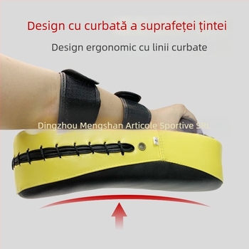 Țintă curbată pentru antrenament de box, Muay Thai și Taekwondo – material PU, design vertical, model 40, greutate 400 g