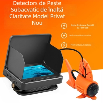 Cameră subacvatică pentru pescuit cu înaltă rezoluție (0,6–30 m adâncime; baterie cu litiu)