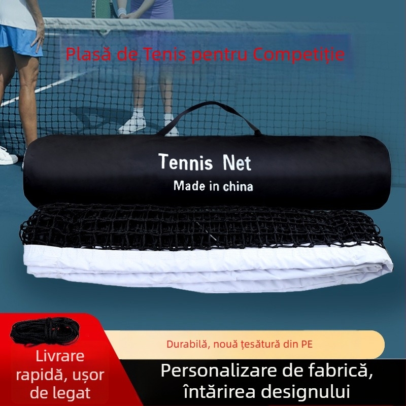 Plasă de tenis pentru competiții, portabilă pentru exterior, PE cu dublu strat, 8 kg, Xin qiangsheng
