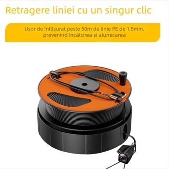 Detector subacv pentru pește cu imagine HD, vizionare nocturnă, senzor de temperatură și cameră de imagine profundă; interval de adâncime 0,6–500 m