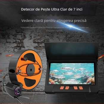 Detector subacv pentru pește cu imagine HD, vizionare nocturnă, senzor de temperatură și cameră de imagine profundă; interval de adâncime 0,6–500 m