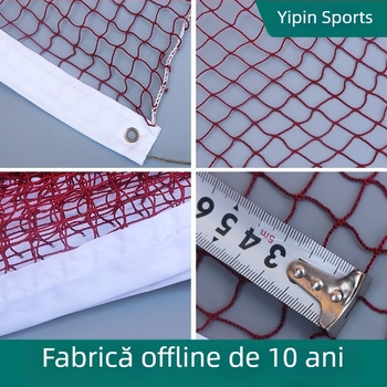 Plasă de badminton pentru interior și exterior — portabilă, durabilă, din polipropilenă, margine cu sfoară din nylon sau sfoară din oțel, lungime reglabilă