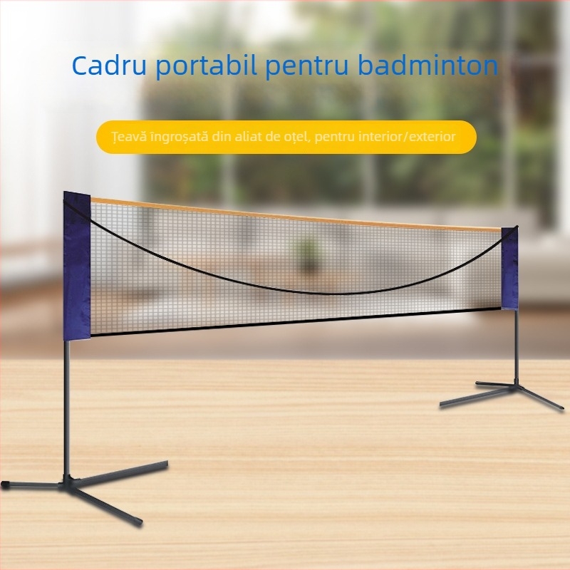 Suport portabil pentru plasă de badminton cu coloană, pliabil și demontabil; marca Wind; potrivit pentru badminton și tenis; personalizare disponibilă