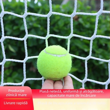 Plasă perimetrală pentru teren de tenis: plasă protectoare, izolatoare, fără noduri, pentru sală și exterior; Material: polipropilenă/poliester; Aplicații: tenis de masă, tenis cu pene și alte sporturi cu mingi; Personalizare disponibilă; Potrivit pentru t