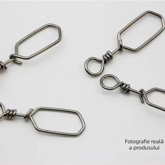 Pini mari din oțel inoxidabil vizibili, pini îngroșați, conectori pentru cârlige în formă de opt pentru năluci, accesorii rapide pentru pescuit
