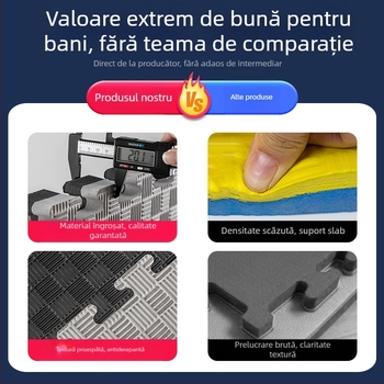 Saltea de podea pentru sala de sport – antrenament de arte marțiale, box, Taekwondo și dans • spumă • pătrată • lavabilă