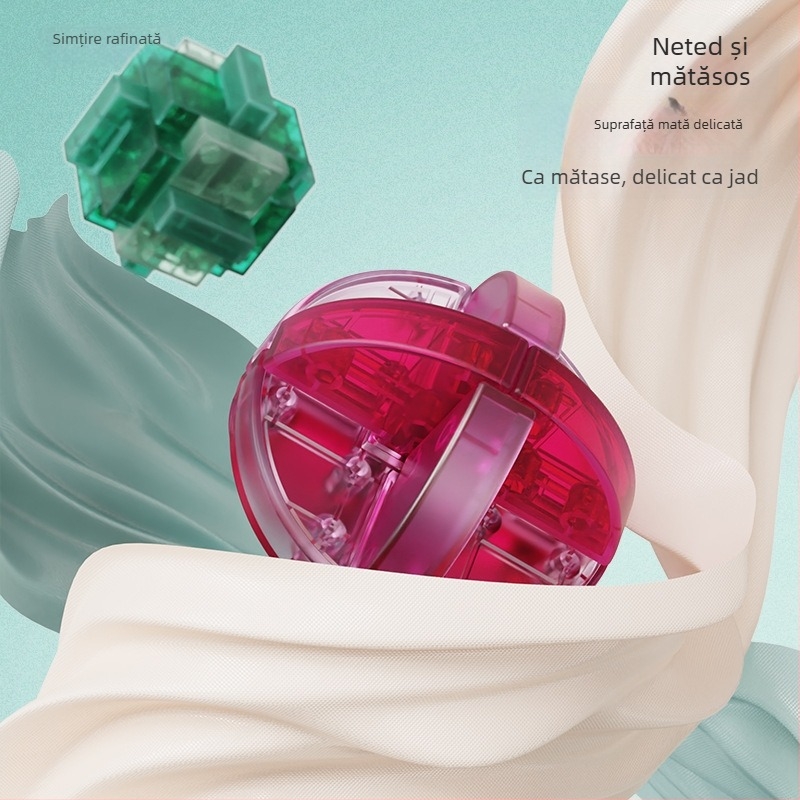 Puzzle Luban lock / Kongming lock, material ABS, antrenament pentru răbdare și dezvoltare cognitivă, ambalaj cutie colorată