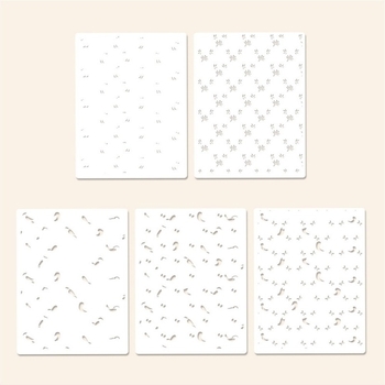 YX PKC332M Șablon pentru decorarea jurnalului cu motiv floral și de păsări, placă perforată pentru ștampilare, model gravat, PET