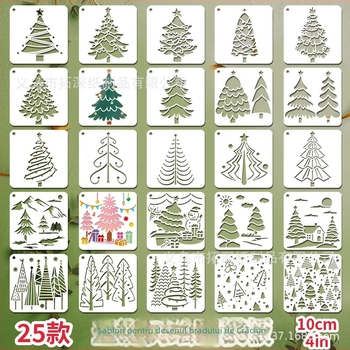 Depth Extension șablon PET pentru pictură de Crăciun pentru copii, accesoriu de pulverizare cu decupaje, material PET, import: Nu, autorizare IP: Nu