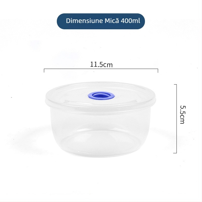 Cutie de prânz pentru microunde, rotundă, patru compartimente, PP material