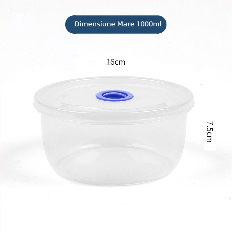 Cutie de prânz pentru microunde, rotundă, patru compartimente, PP material