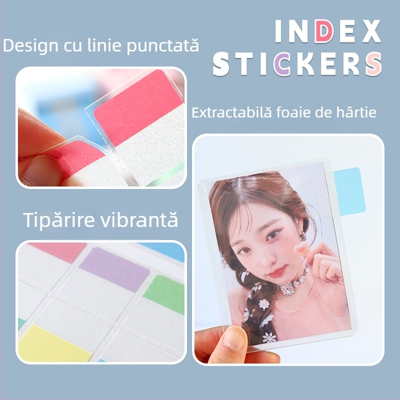 Ballard Etichete lipicioase pentru note cu index – detașabile, rezistente la apă, marker fluorescent, 120 de etichete pe cutie