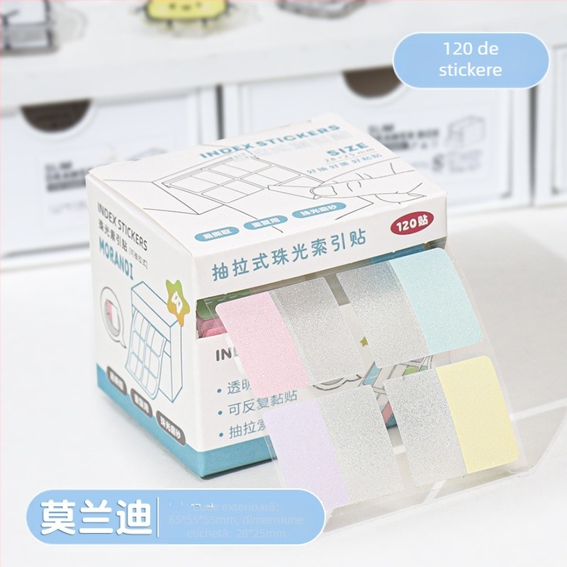 Ballard Etichete lipicioase pentru note cu index – detașabile, rezistente la apă, marker fluorescent, 120 de etichete pe cutie