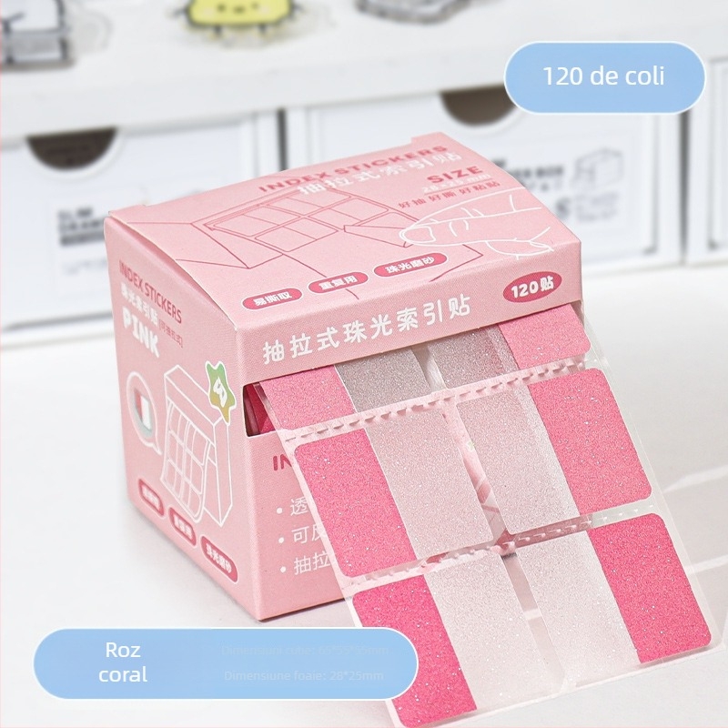 Ballard Etichete lipicioase pentru note cu index – detașabile, rezistente la apă, marker fluorescent, 120 de etichete pe cutie