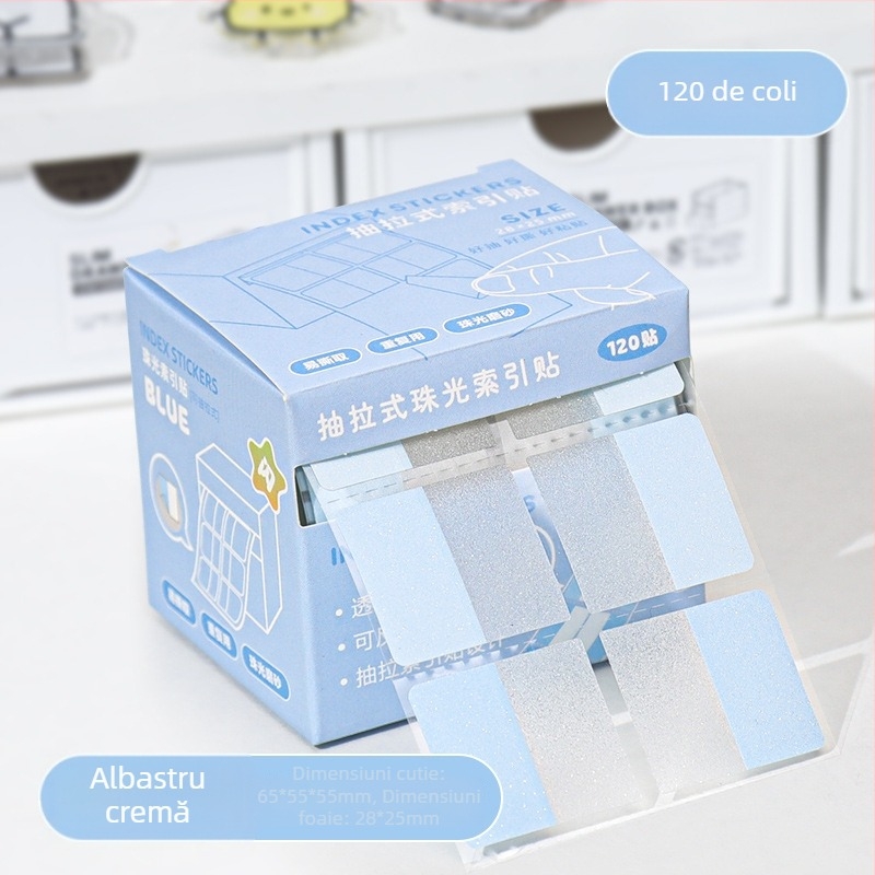 Ballard Etichete lipicioase pentru note cu index – detașabile, rezistente la apă, marker fluorescent, 120 de etichete pe cutie