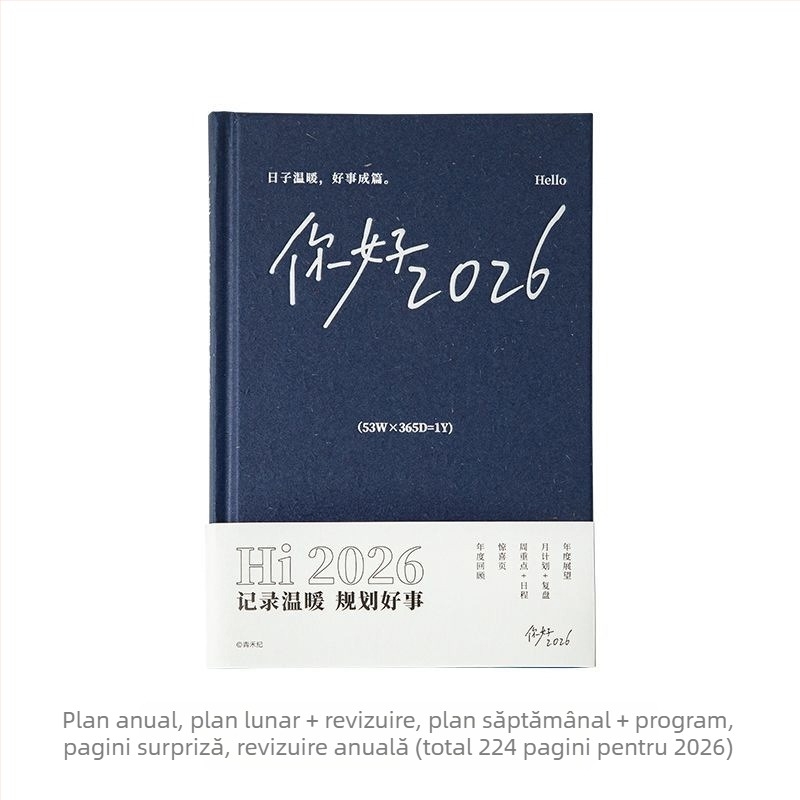 Caiet Qingheji – Plan zilnic pentru autodisciplină și managementul timpului pentru elevi, hârtie Dowling, 80gsm, 100–200 de pagini