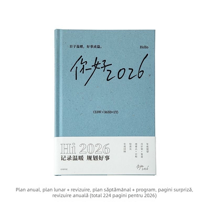 Caiet Qingheji – Plan zilnic pentru autodisciplină și managementul timpului pentru elevi, hârtie Dowling, 80gsm, 100–200 de pagini
