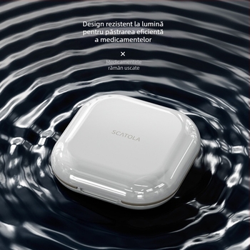 Cutie organizatorie pentru medicamente, portabilă, cu compartimente multiple, sigilată și rezistentă la umiditate, ABS, capacitate 2 L