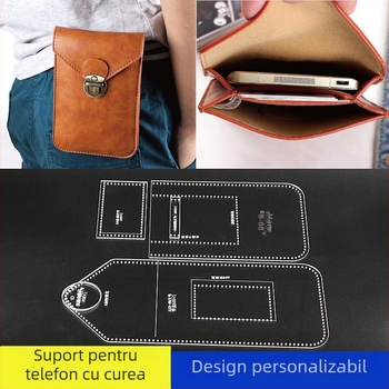 Kit DIY cu model acrilic pentru geantă de talie sport pentru iPhone 7 — desene și șablon de hârtie