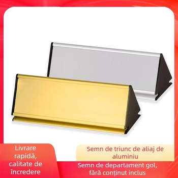 Tablă triunghiulară din aliaj de aluminiu – semnal de securitate personalizabil pentru birou și materiale culturale; origine: China (Linyi, Shandong); material: aliaj de aluminiu; personalizare: da; utilizare: semnal de securitate