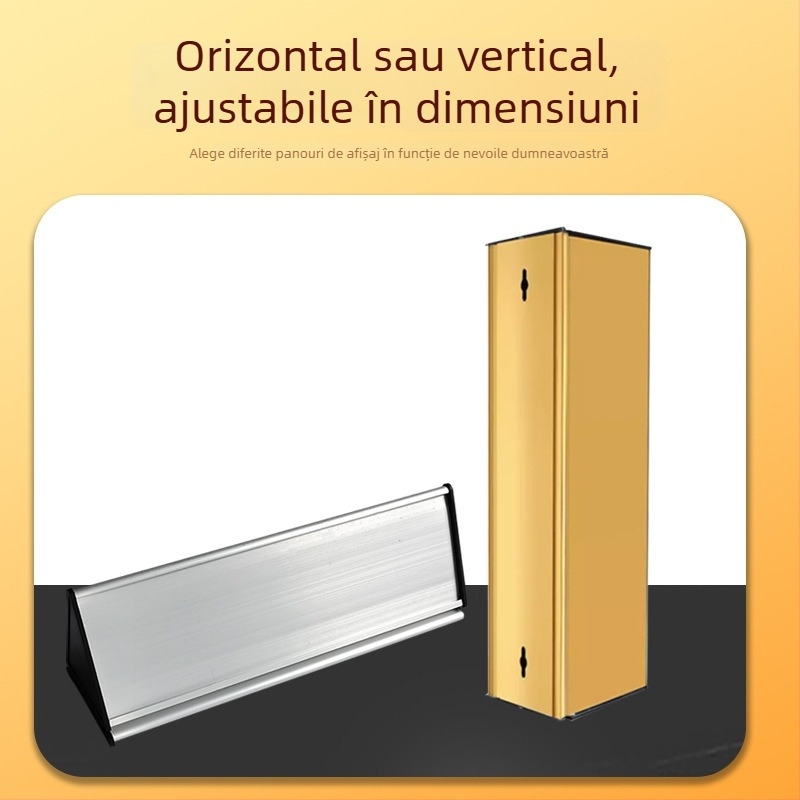 Tablă triunghiulară din aliaj de aluminiu – semnal de securitate personalizabil pentru birou și materiale culturale; origine: China (Linyi, Shandong); material: aliaj de aluminiu; personalizare: da; utilizare: semnal de securitate