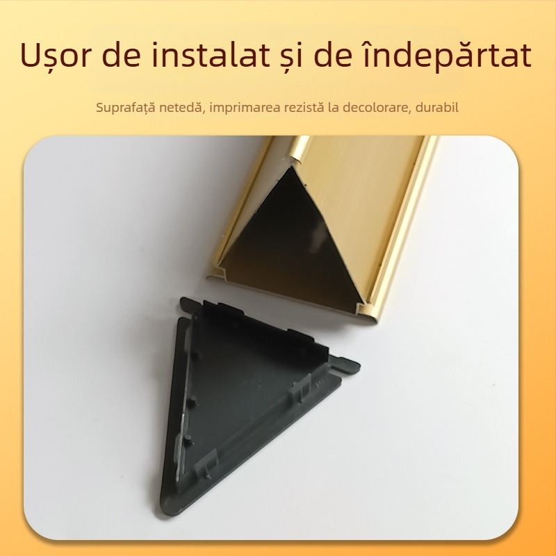 Tablă triunghiulară din aliaj de aluminiu – semnal de securitate personalizabil pentru birou și materiale culturale; origine: China (Linyi, Shandong); material: aliaj de aluminiu; personalizare: da; utilizare: semnal de securitate