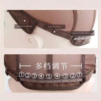 Perucă pentru păr scurt drept, model 8036, cu mecanism, păr din fir rezistent la temperaturi înalte, poate fi vopsită și permenata