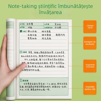 Caiet, brand Gold branches and leaves, copertă din hârtie, pagini interioare Dowling paper, 64 de pagini