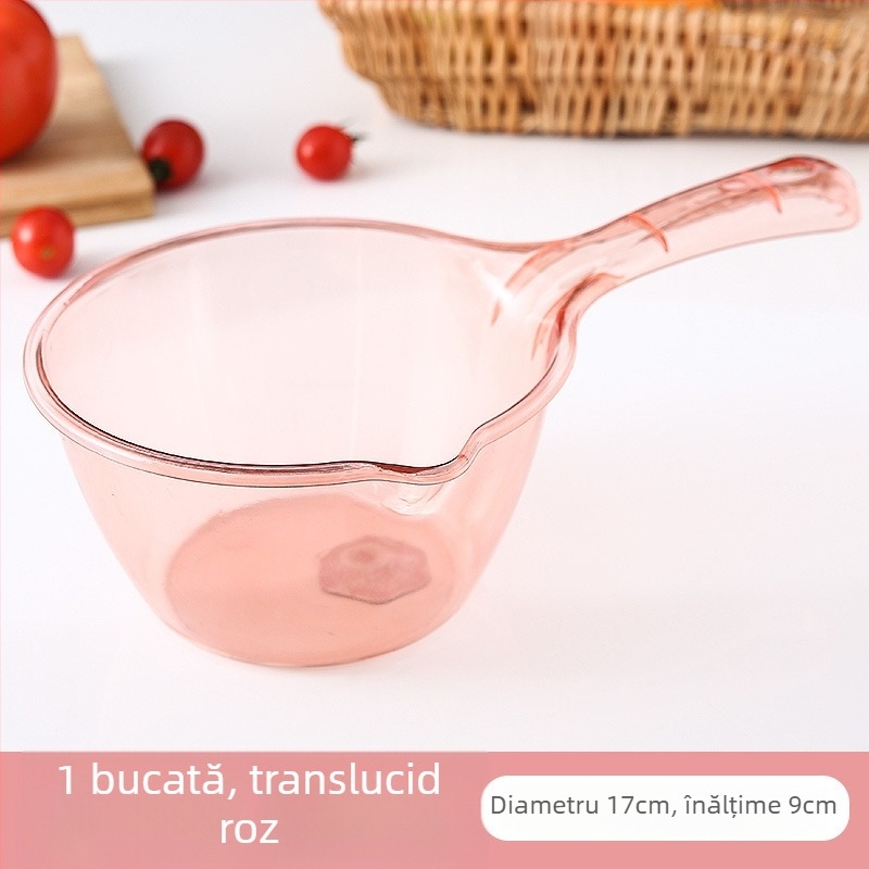 Lingură de bucătărie din plastic cu mâner lung pentru apă, stil simplu, utilizare universală, calitate de primă clasă (Primăvara 2013)