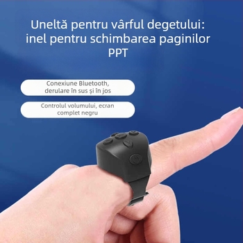 Inel PPT PT20 de la Pippi Tribe pentru prezentări — derulare pagini, control volum, control proiector